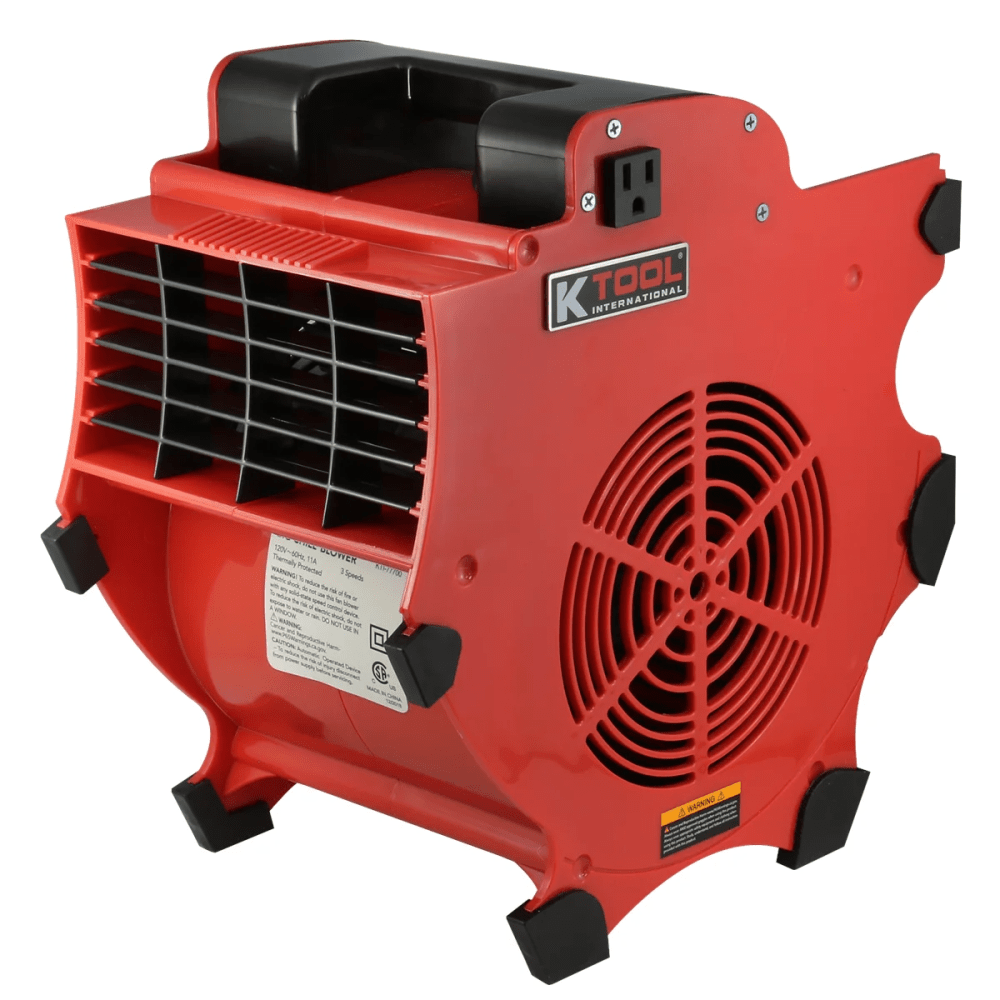 K Tool International Workforce Blower, 3-Speed, 1200 CFM, 4-Angle Position, Red – 77700