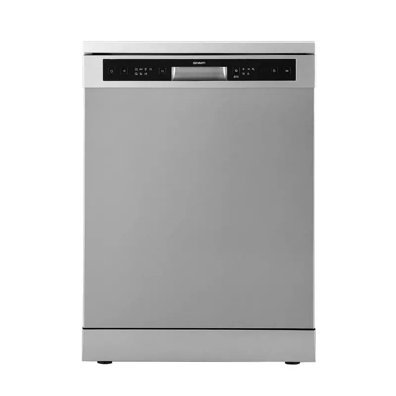 Devanti Freestanding Dishwasher, 60cm Wide, 14-Place Setting, Silver – BDW-14-FS5201G-SS