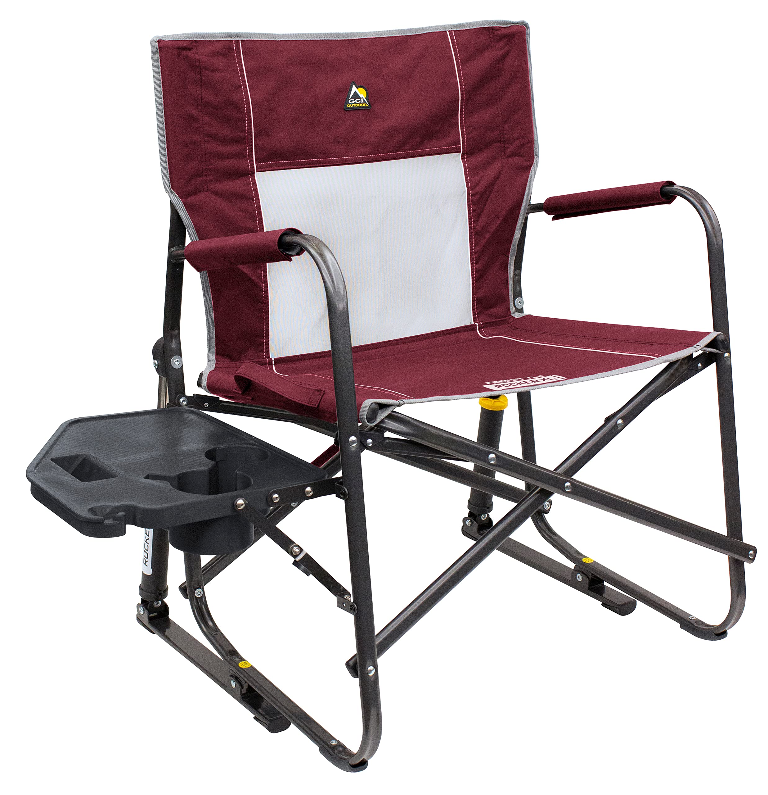 GCI Outdoor Freestyle Rocker XL Folding Rocking Chair With Side Table – Freestyle Rocker XL