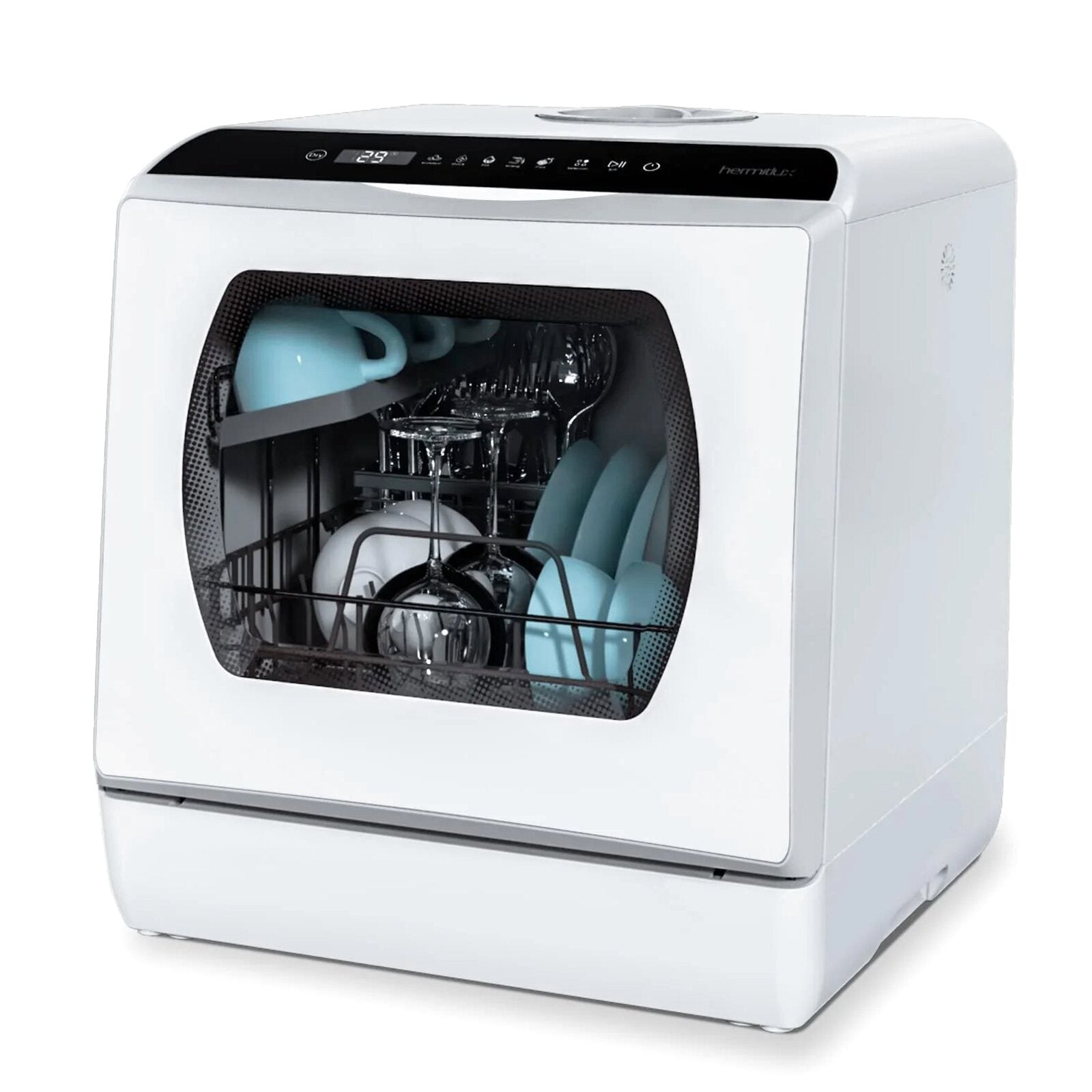 Hermitlux Countertop Dishwasher With 5-Liter Built-In Water Tank – 900W