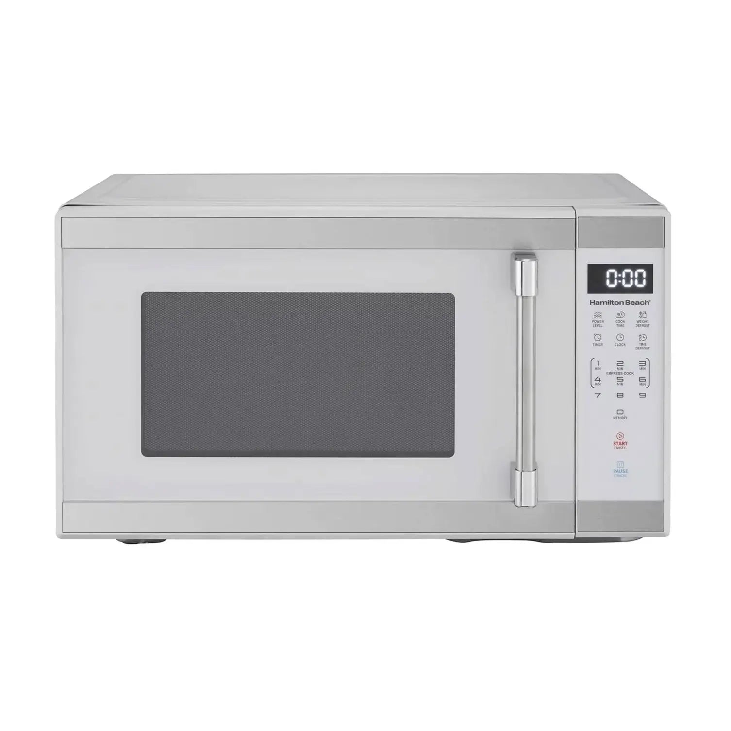 Hamilton Beach 1.1 Cu. Ft. Countertop Microwave Oven, 1000 Watts, White Stainless Steel – HB61W100027880