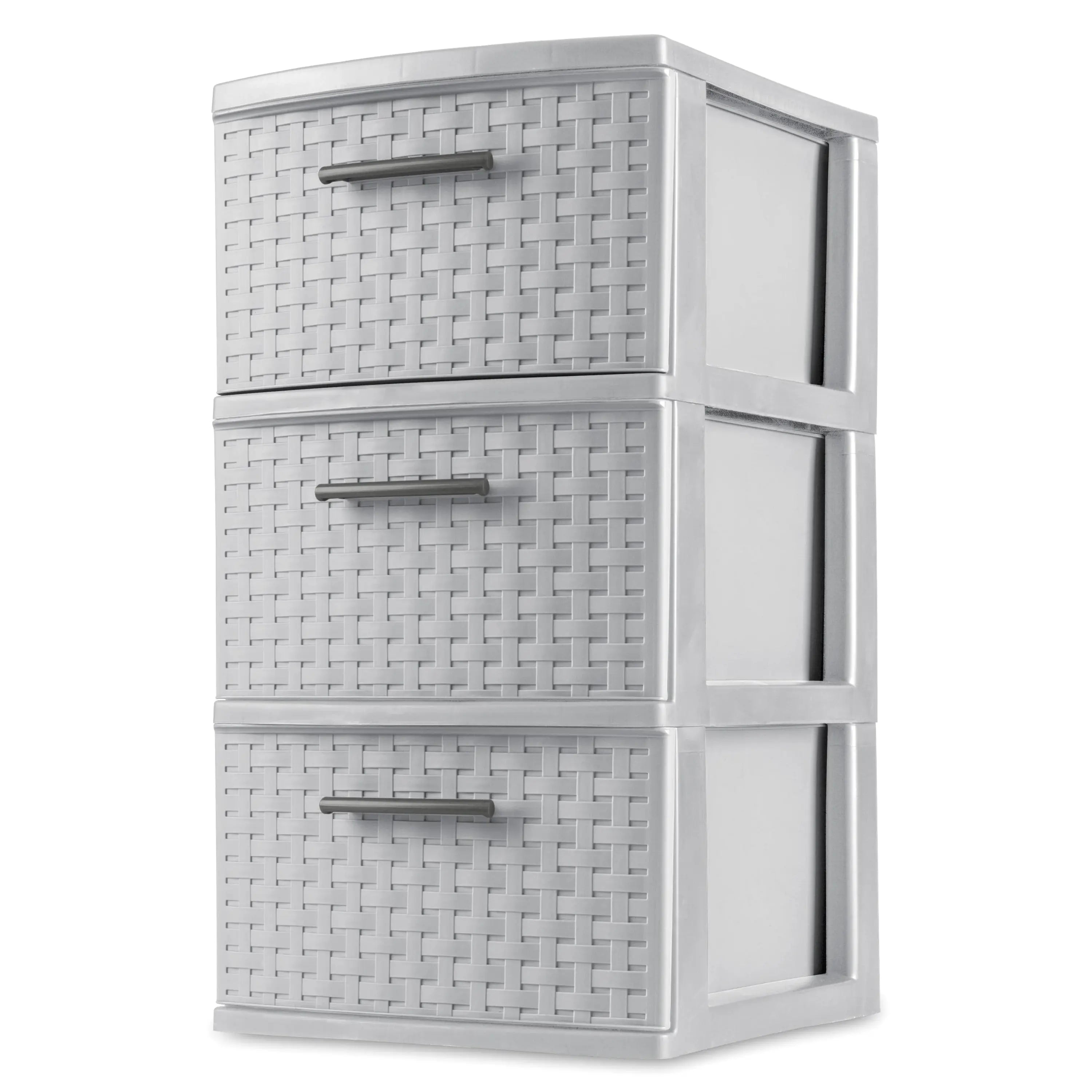 Sterilite 3 Drawer Weave Storage Tower – Cement
