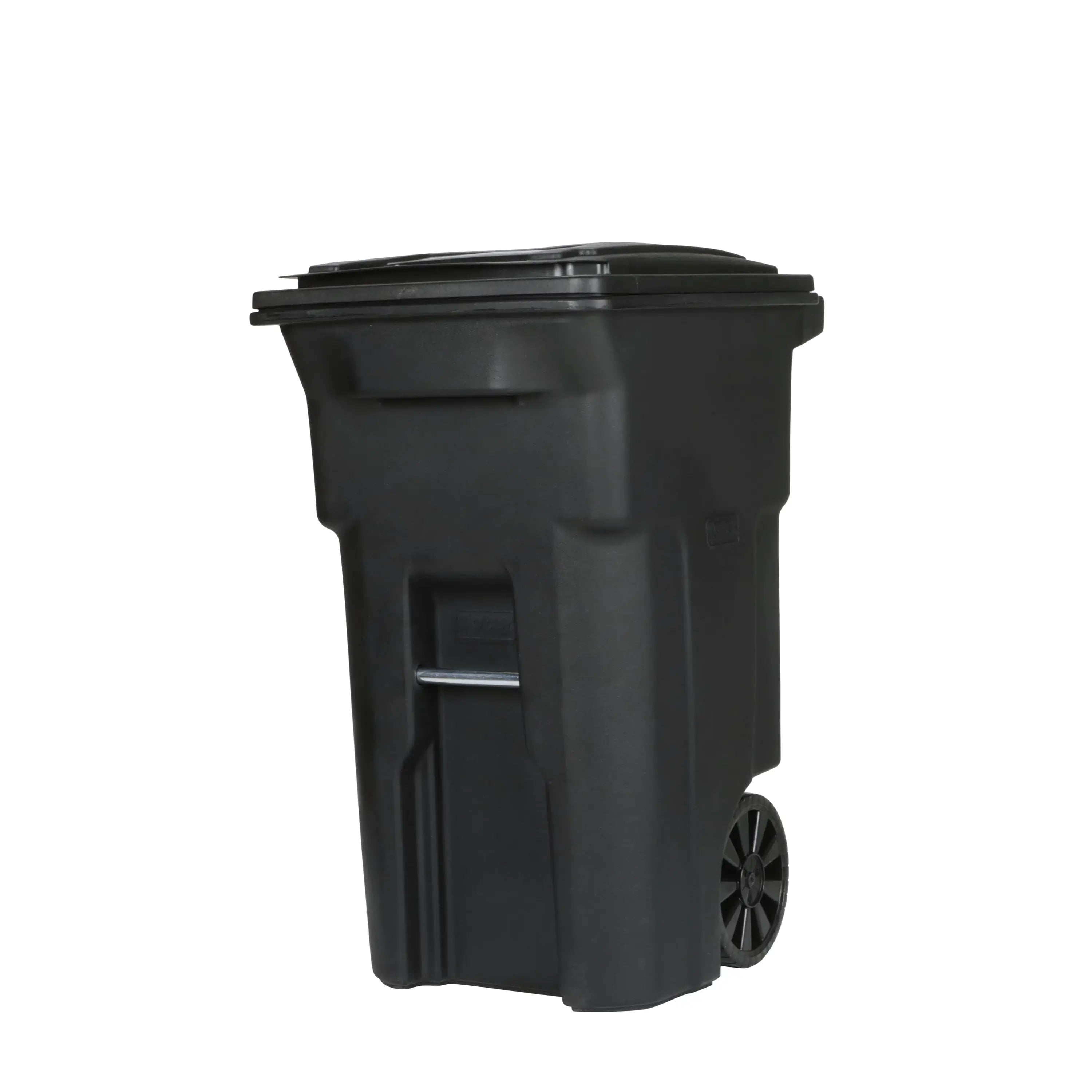 Toter Wheeled Garbage Can, 64 Gal, Black Polyethylene – Lid Included