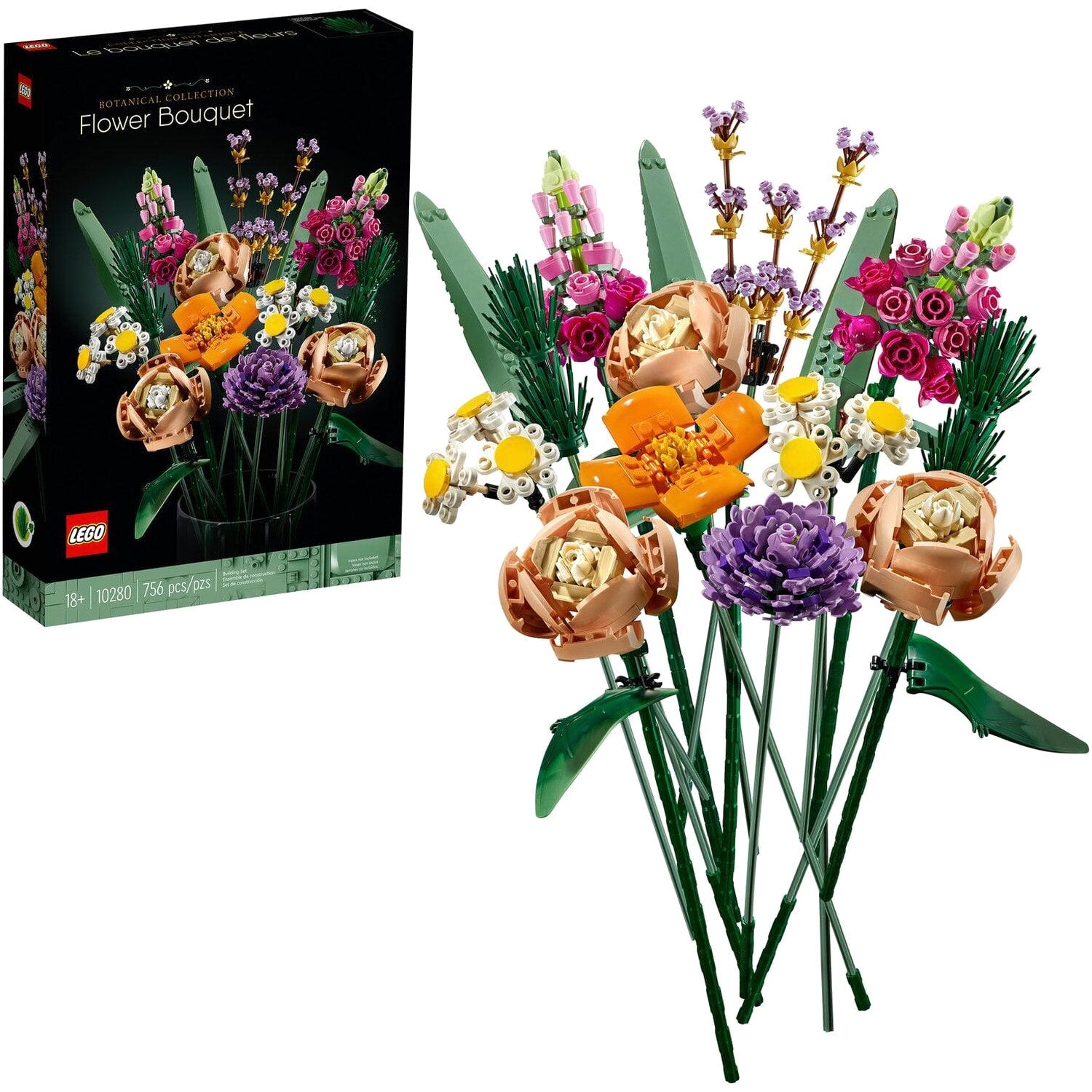 LEGO Flower Bouquet Building Set, 756 Pieces, Multicolor – 10280