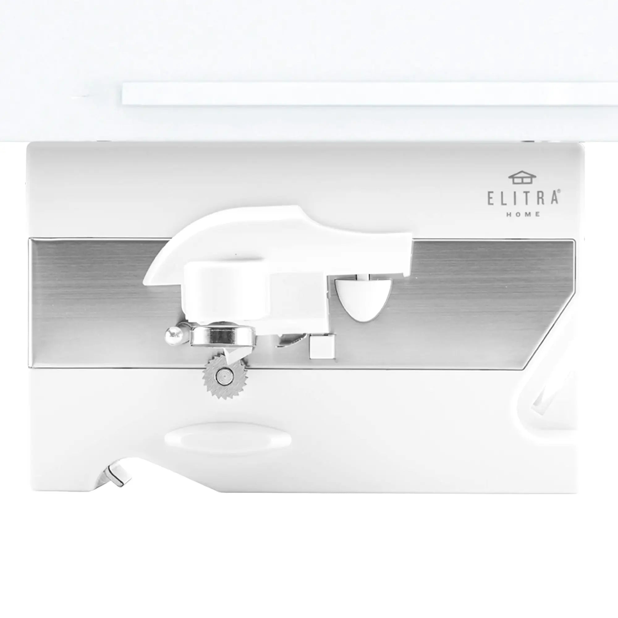 Elitra 3 In 1 Under Cabinet Electric Can Opener, Blade Sharpener And Bottle Opener – White