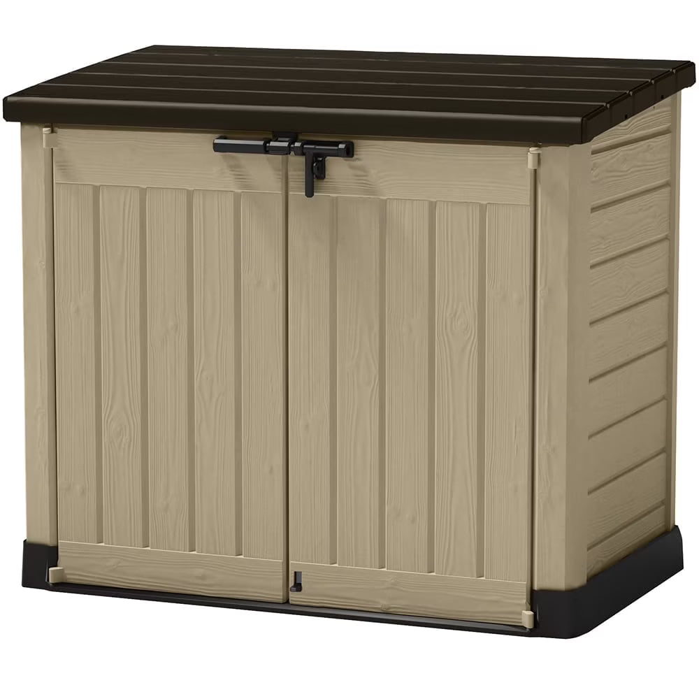 Keter Store It Out MAX Horizontal Resin Outdoor Storage Shed, Beige – Store It Out MAX