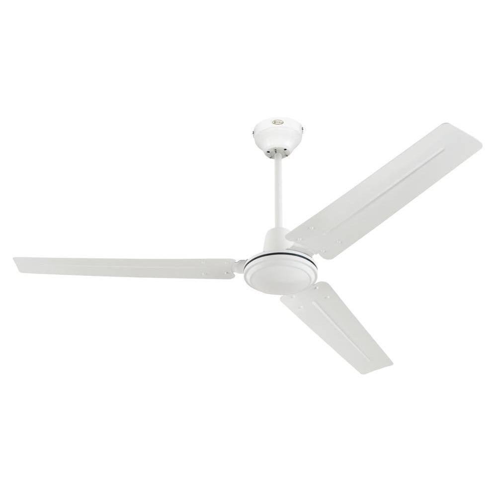 Westinghouse 56 in Industrial White Ceiling Fan With 3 Steel Blades – 78127