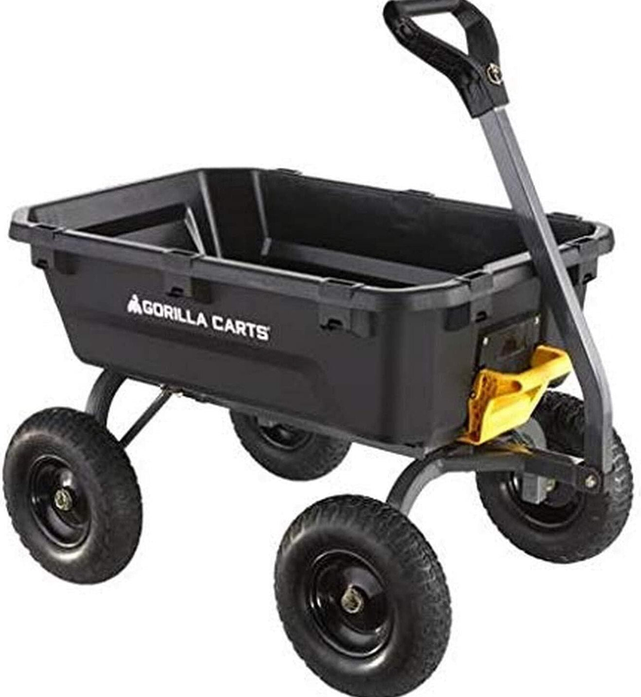 Gorilla Carts Heavy-Duty Poly Garden Dump Cart, 7 Cu. Ft., Black – 7GCG-NF