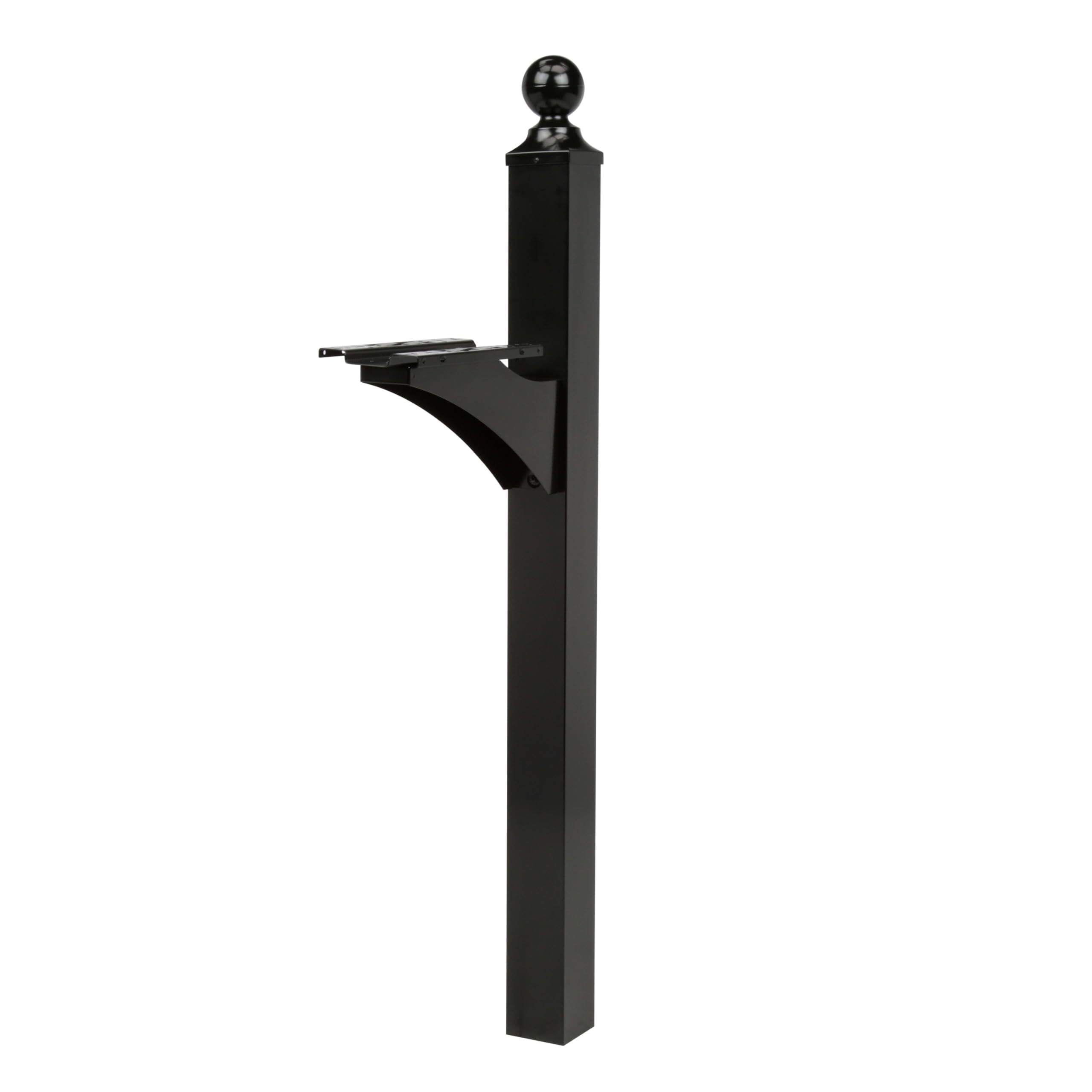 Architectural Mailboxes Landover Aluminum Mailbox Post, Black