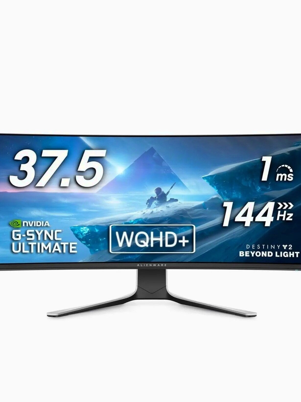 Alienware 38 Inch Ultrawide Curved Gaming Monitor, 144Hz, 3840 x 1600, IPS, White – AW3821DW