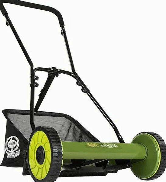 Sun Joe Manual Reel Mower With Grass Catcher, 16 Inch – MJ500M