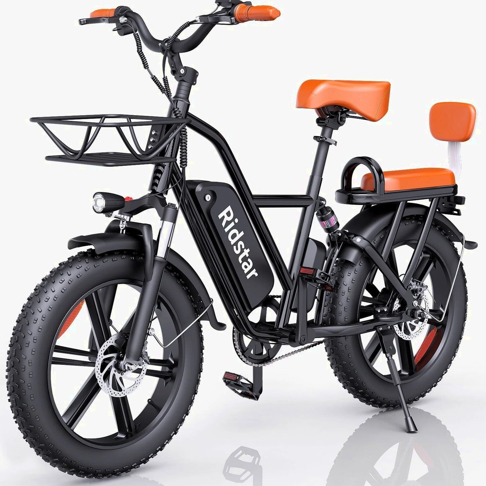 Electric Adult E-Bike 750W 48V 15AH 20in x 4.0 Fat Tire 2 Seater – UL2849