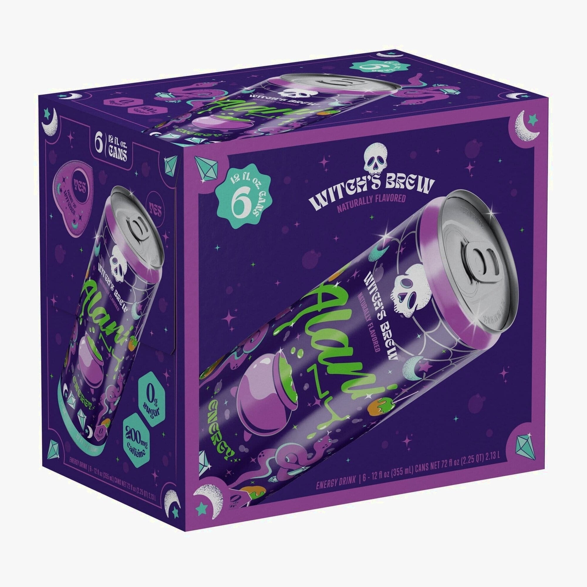 Sugar Free Energy Drink, Witch’s Brew, 12 fl oz Cans, 6 Pack