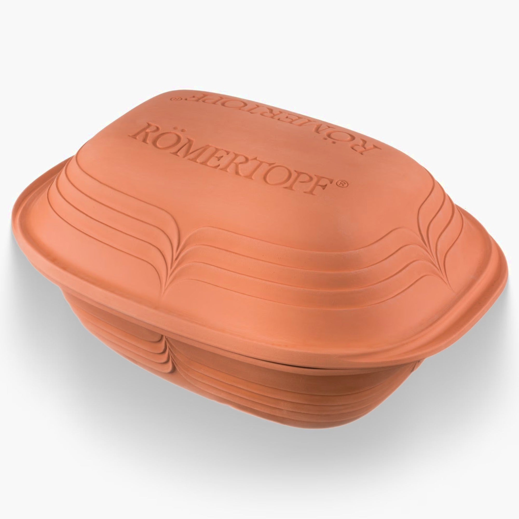 Romertopf Clay Roaster, 5.2 Quarts (5 Liters), Up To 6 People, 15.5 x 10.7 x 7.7 Inches – Modern Look