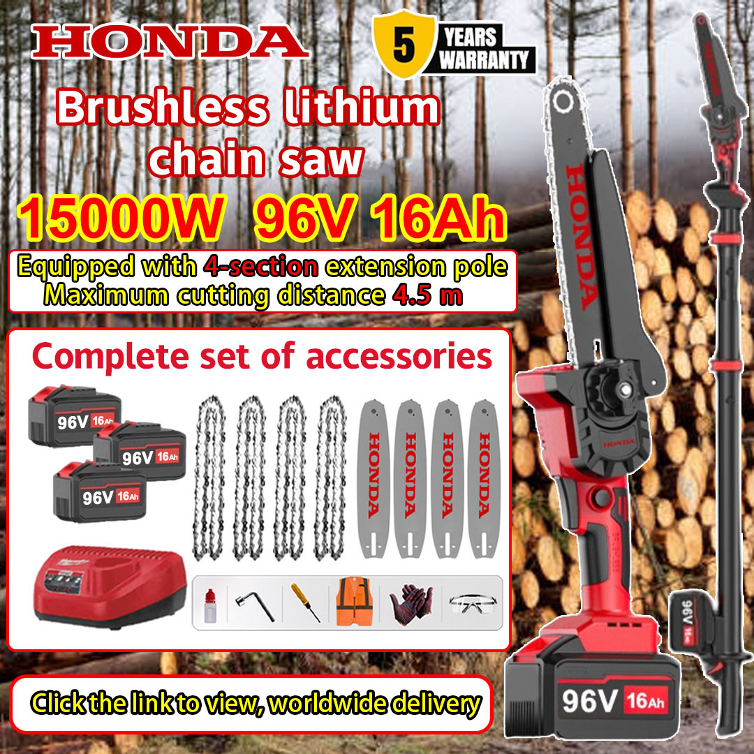 Honda Lithium Battery Telescopic Chainsaw, 4.5M – 10in-saw-15000w-96v-16ah3 / 8in-saw-9000w-48v-10ah2