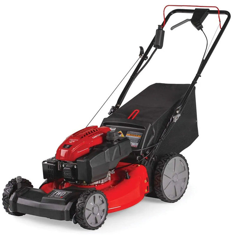 M275 159cc 21 Inch 3-In-1 High-Wheeled Self-Propelled FWD Gas Lawn Mower With Bagger – Red