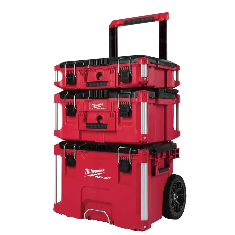 Milwaukee Packout 22 in. Rolling, Large And Medium Tool Box Set – 8426-8425-8424