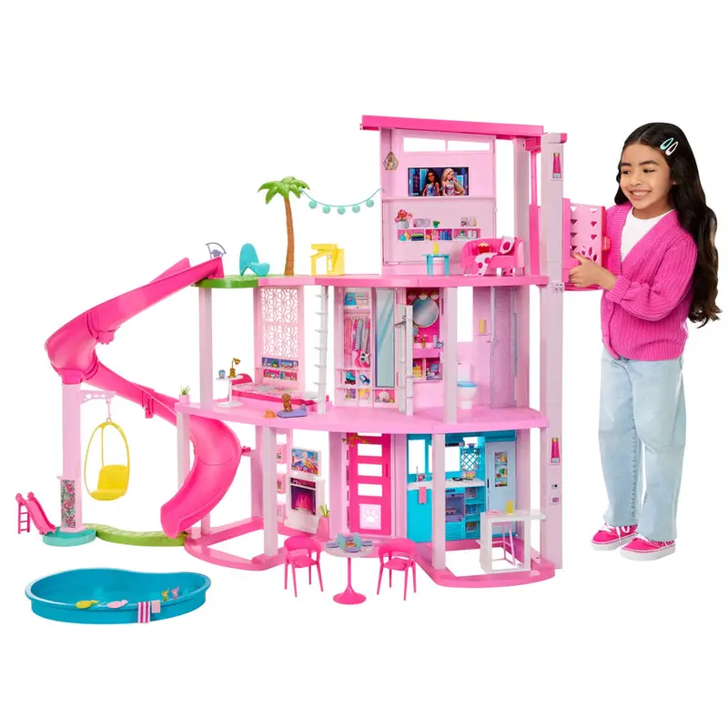 Barbie Dreamhouse Interactive Dollhouse With Waterslide, 10 Themed Rooms, 75+ Accessories