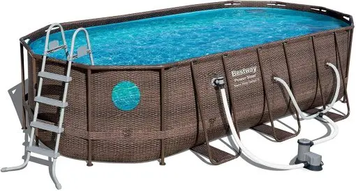 Bestway Power Steel Above-Ground Pool Kit, 18 x 9 x 48 Inch Metal Frame – With Filter Pump And Accessories