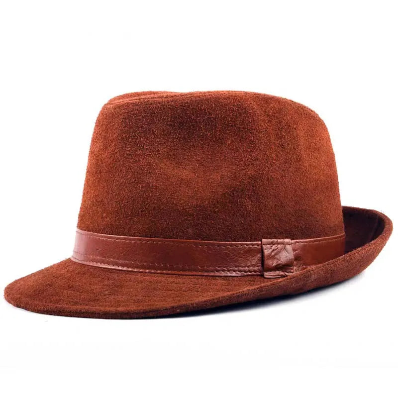 Wembley Genuine Leather Trilby Hat