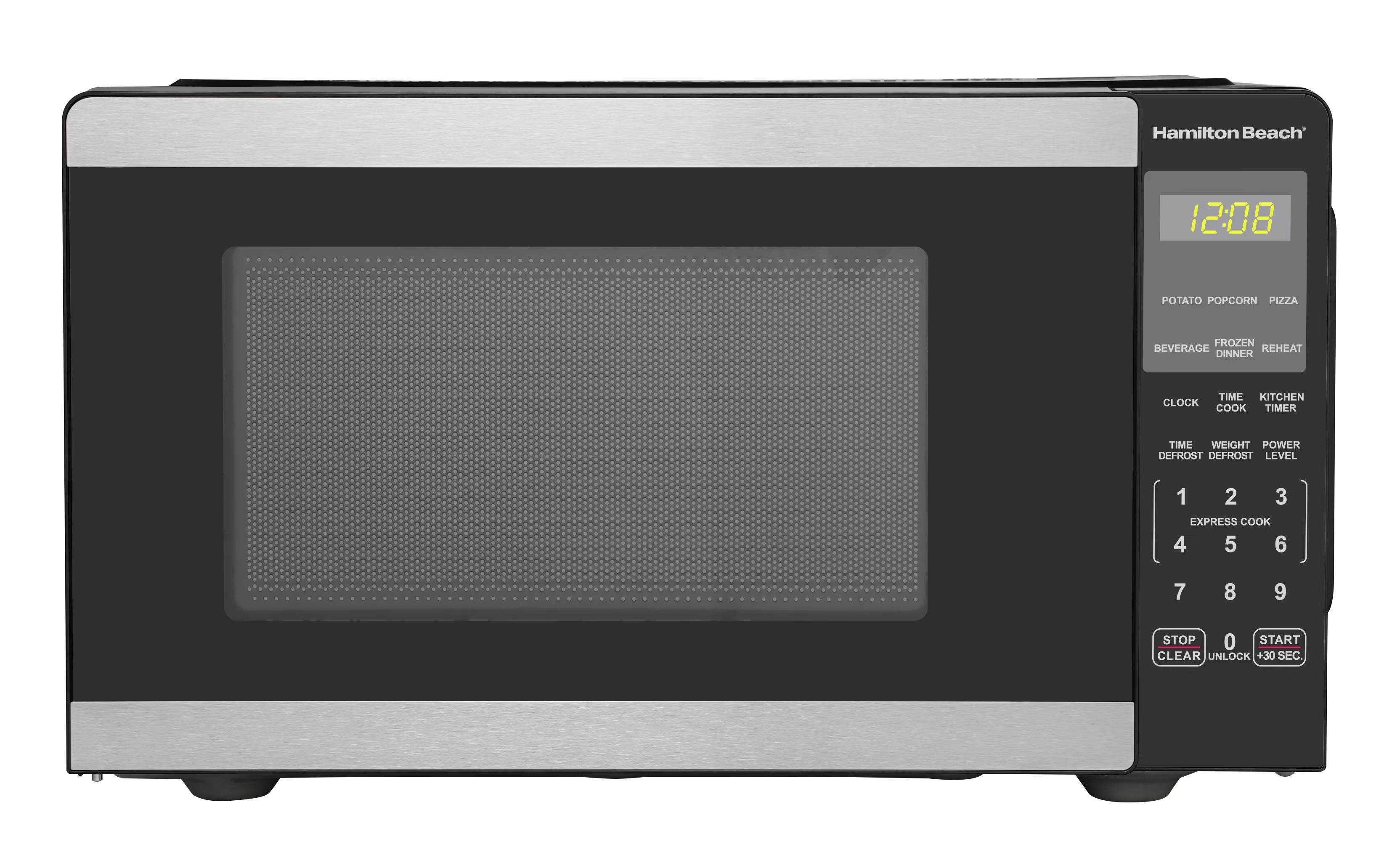 Hamilton Beach Countertop Microwave Oven, 0.9 Cu ft, 900 Watts, Stainless Steel, 18.98 in W x 14.17 in D x 10.63 in H – HB8436127995-01