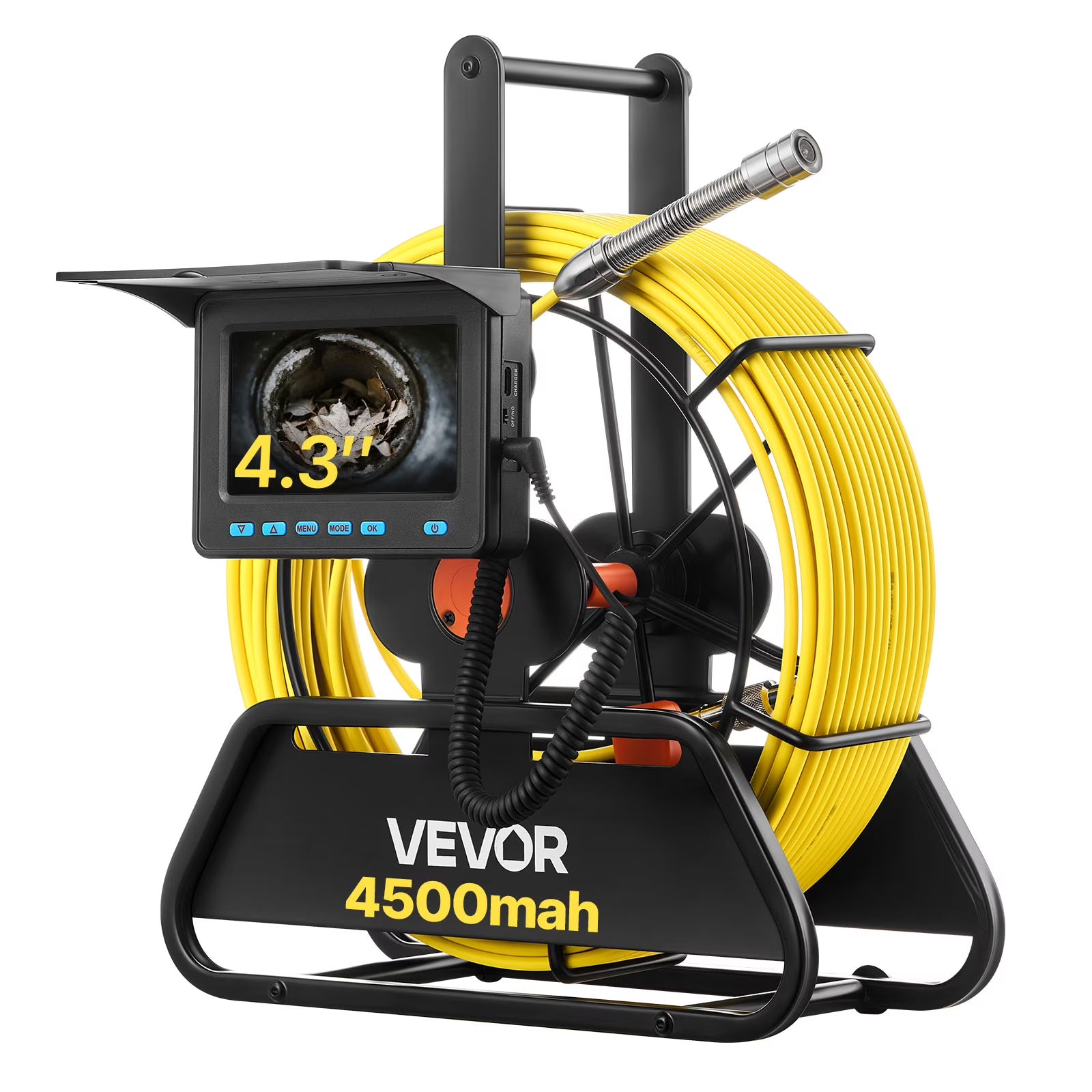 VEVOR Sewer Camera, 98 ft / 30 m, 4.3 inch Display, 16 GB Card – WP9602B