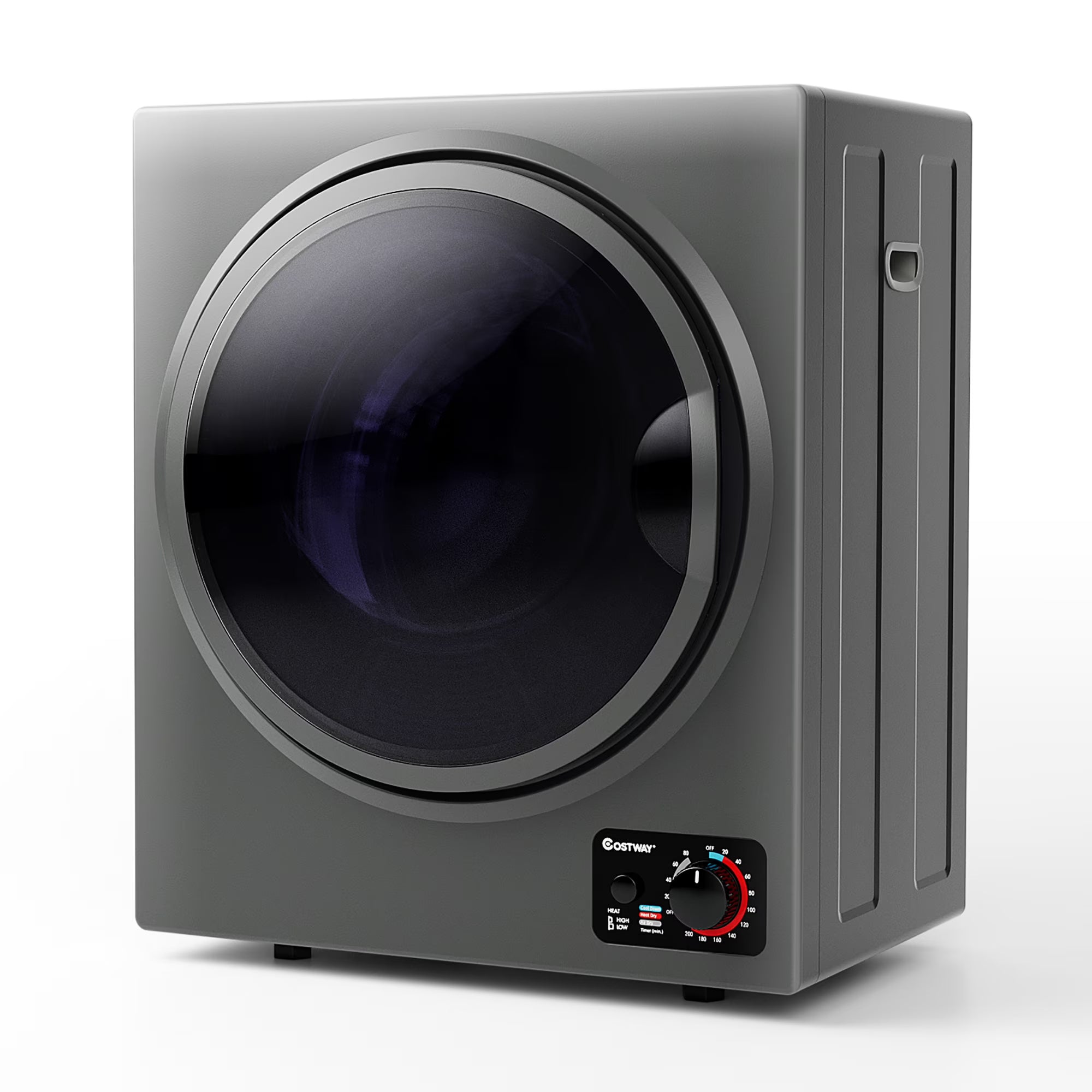 Costway Compact Electric Laundry Dryer, 1.5 cu. ft., 10 lbs, Stainless Steel – Wall Mounted