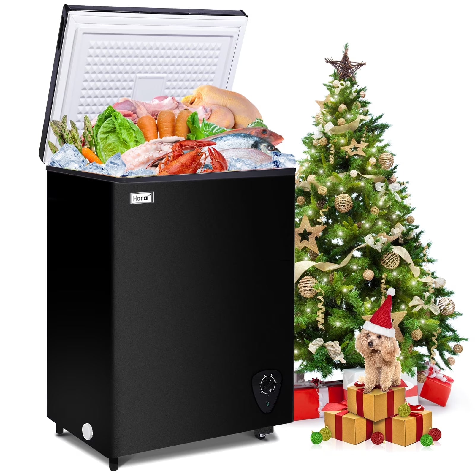 WANAI Chest Freezer 3.5 Cu. Ft. – Top Open Door