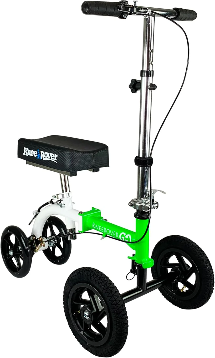 KneeRover All Terrain Knee Scooter, Race Car Green And White, 9 inch Tires – GO HYBRID