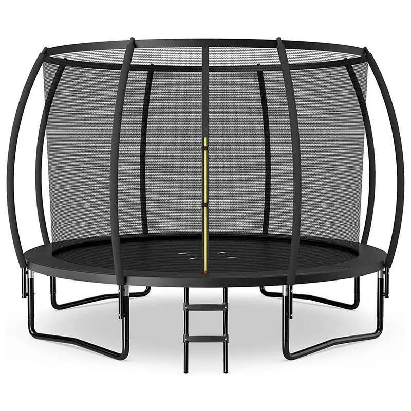 Large Backyard Trampoline With Enclosure Net, Safety Pad And Ladder – 8/10/12 Ft Round