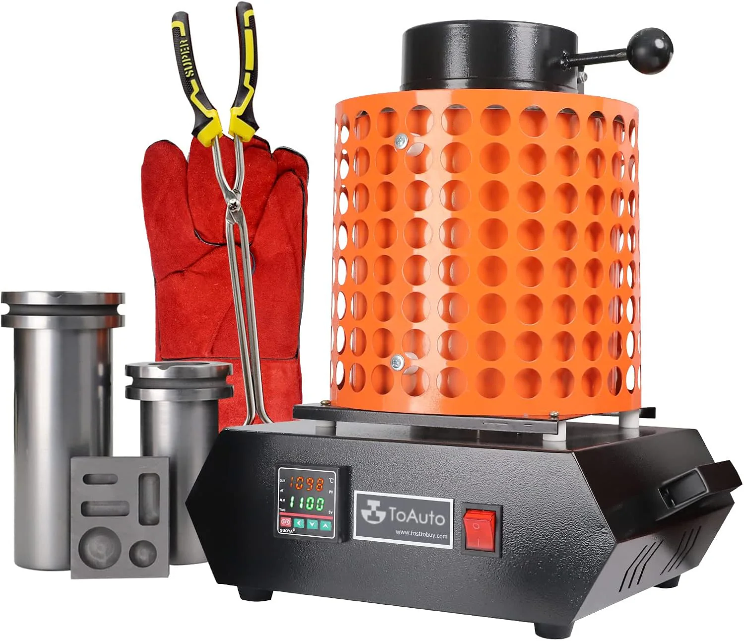 TOAUTO Gold Melting Furnace 1+3KG 1400W 2100F – TGF3000-V1.1