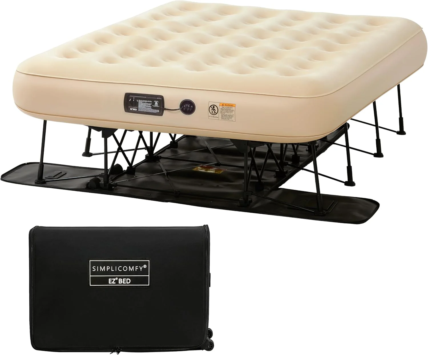 Simpli Comfy Queen EZ Air Mattress With Frame And Built-In Pump