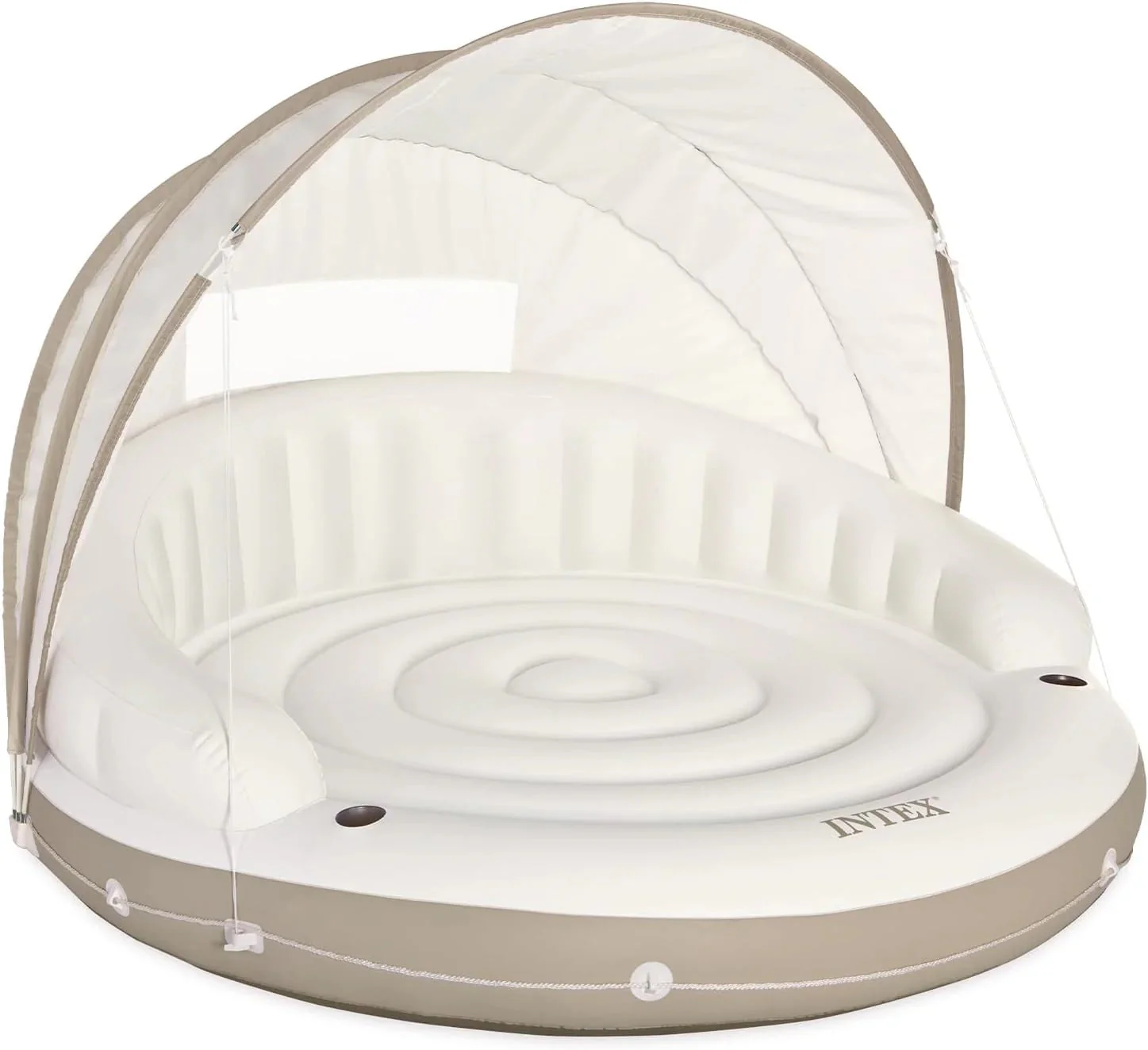 Intex Canopy Island Inflatable Pool Float, 78.5 x 59 inch, 440 lb Capacity – 58292EP