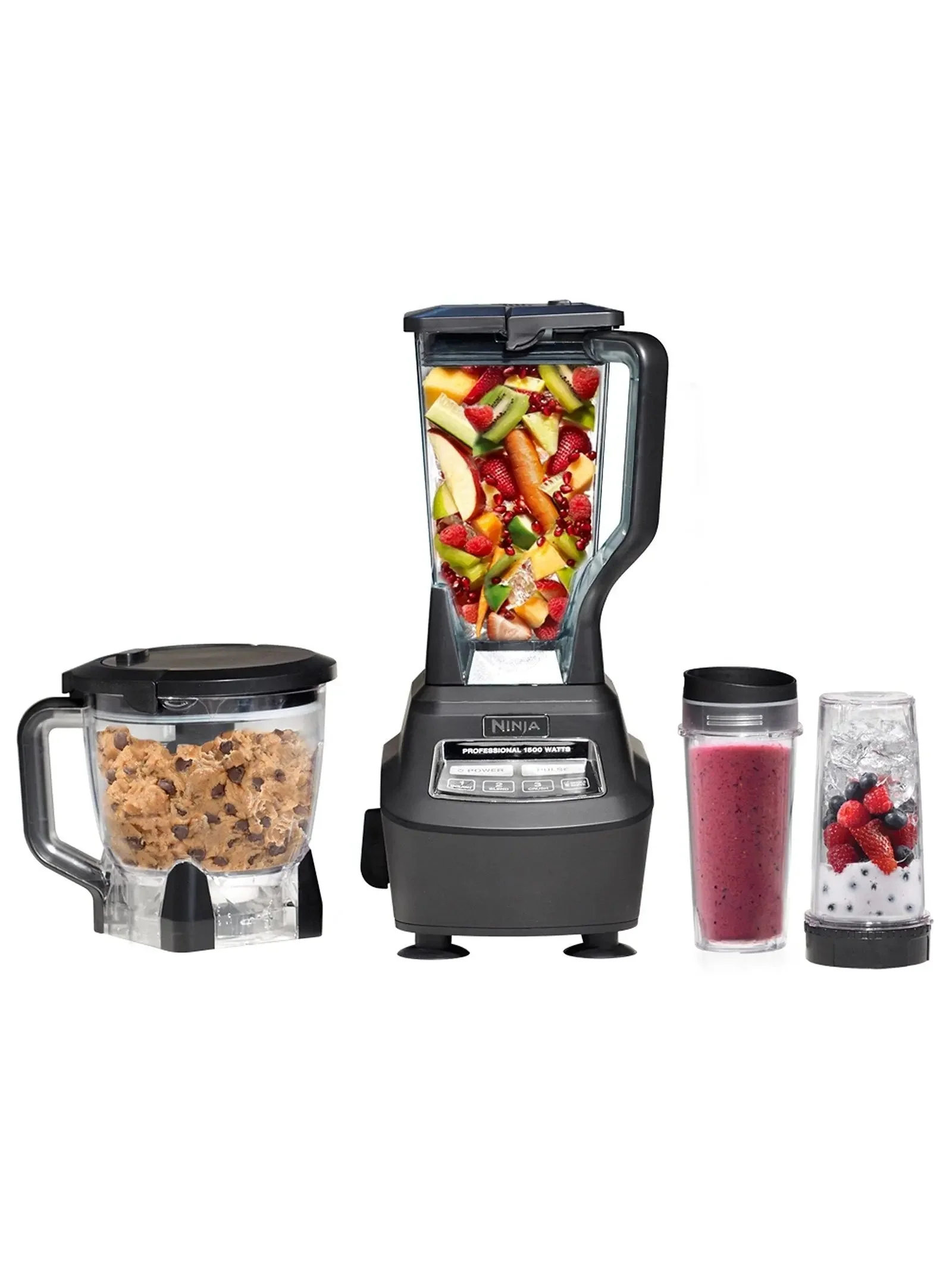 Ninja Mega Kitchen System 1500W With 72-oz Pitcher, 64-oz Processor Bowl And Two 16-oz Cups – BL770