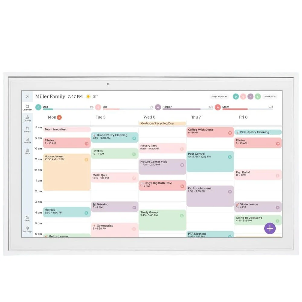 Skylight 15 Inch Digital Calendar & Chore Chart – Wall Mount