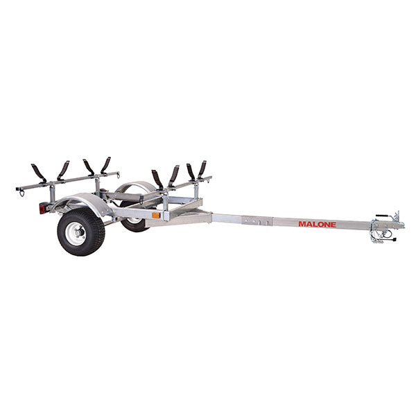 Malone Kayak Trailer Package, 600 lb Capacity, Galvanized Steel, LED Lights, 70 MPH Tires – LowMax 2