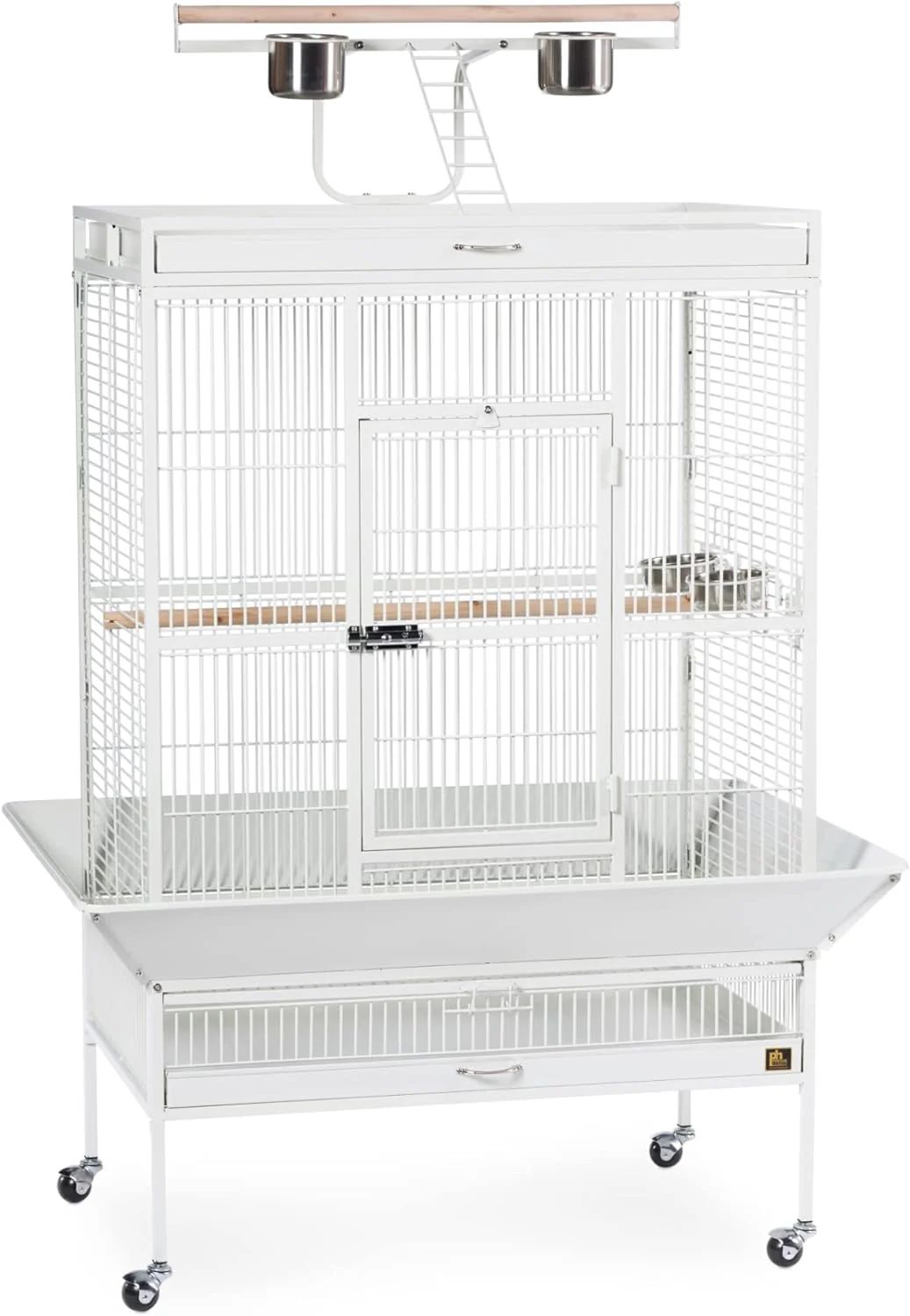 Prevue Pet Products Wrought Iron Select Bird Cage, Chalk White, 36-Inch x 24-Inch x 66-Inch – 3154C