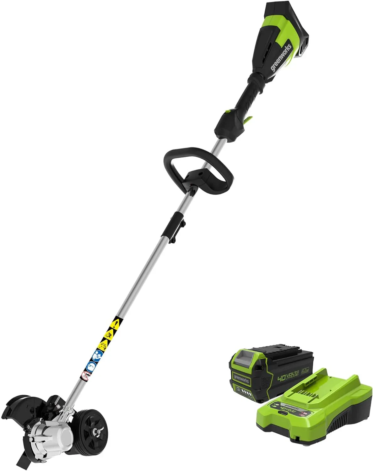 Greenworks 40V 8 in Brushless Edger With 4.0Ah USB Battery And Charger
