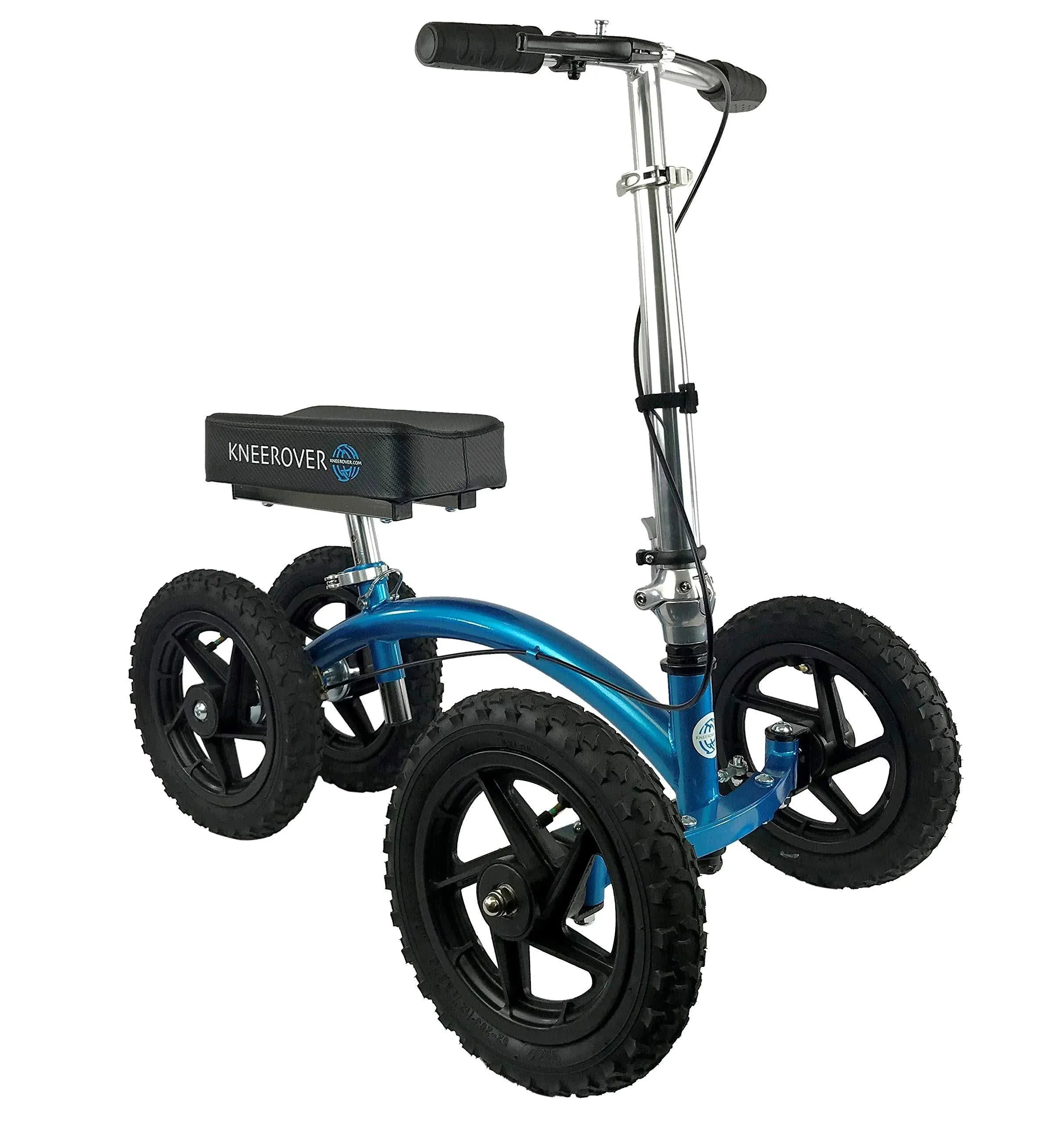 KneeRover All Terrain Knee Walker, Metallic Blue – QUAD