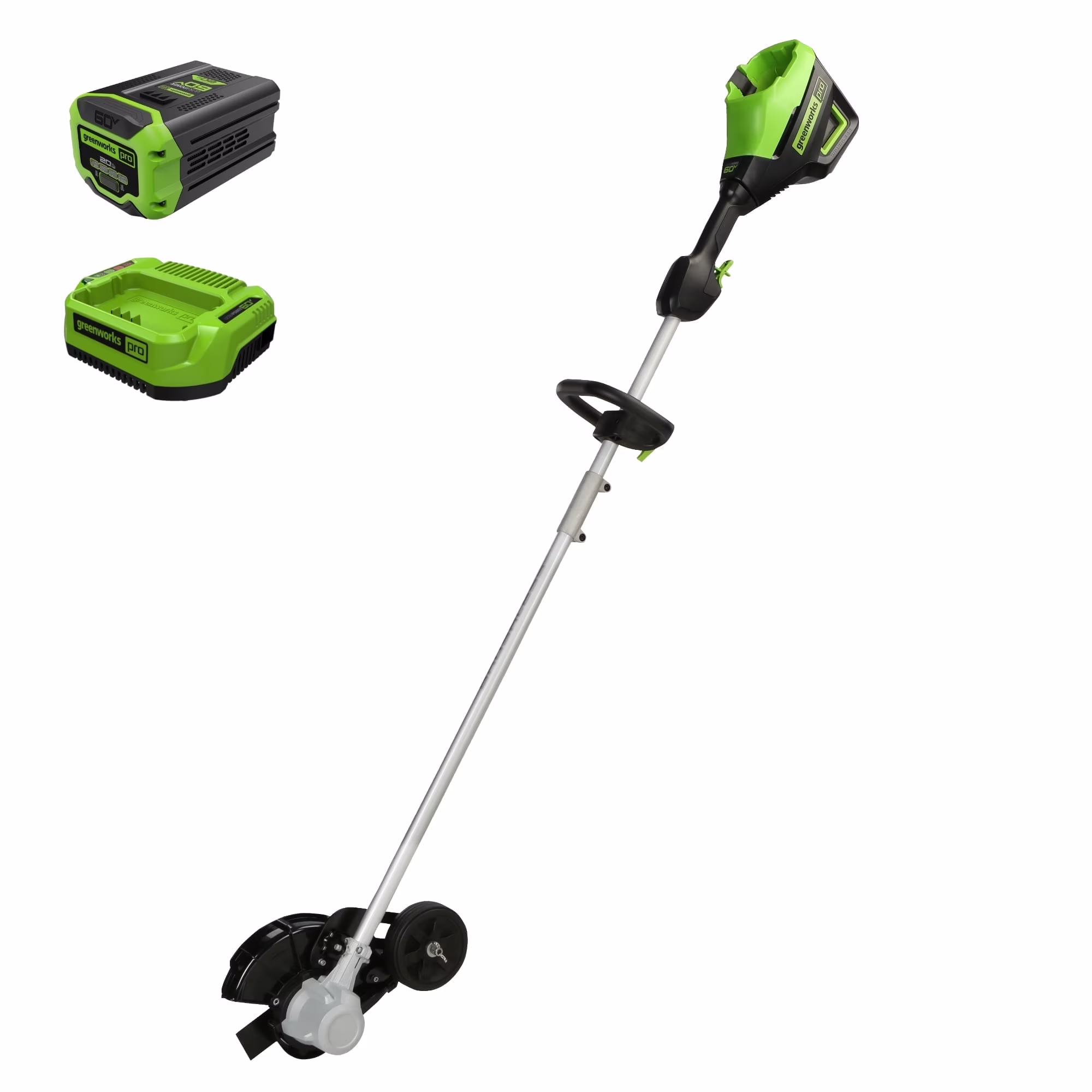 Greenworks Cordless Edger 60V 8 in Brushless With 2.0 Ah Battery And Charger