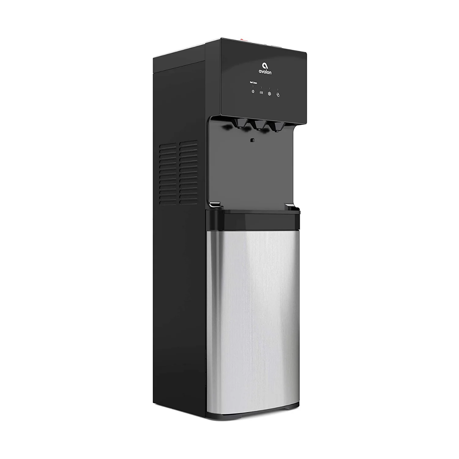 Avalon Bottom-Loading Water Cooler Dispenser, 3 Temperature Settings, Stainless Steel & Black