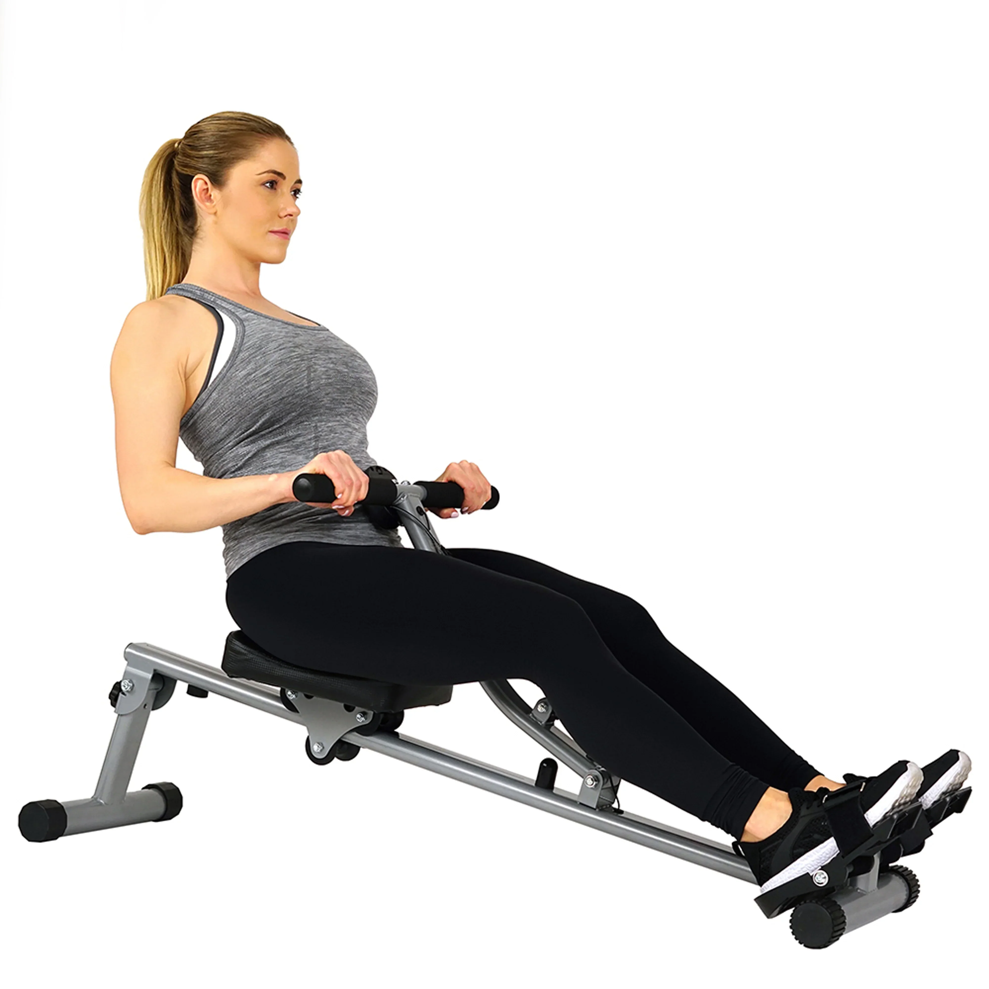 Sunny Health & Fitness Adjustable Resistance Rowing Machine With Digital Monitor – SF-RW1205