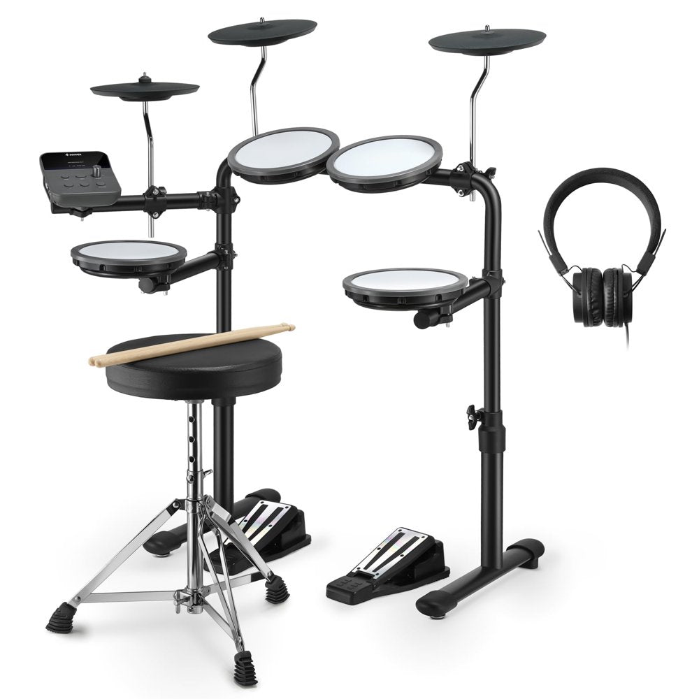 Donner Kids Electric Drum Set With 68+ Sounds, Mesh Pads And Headphones – DED-70