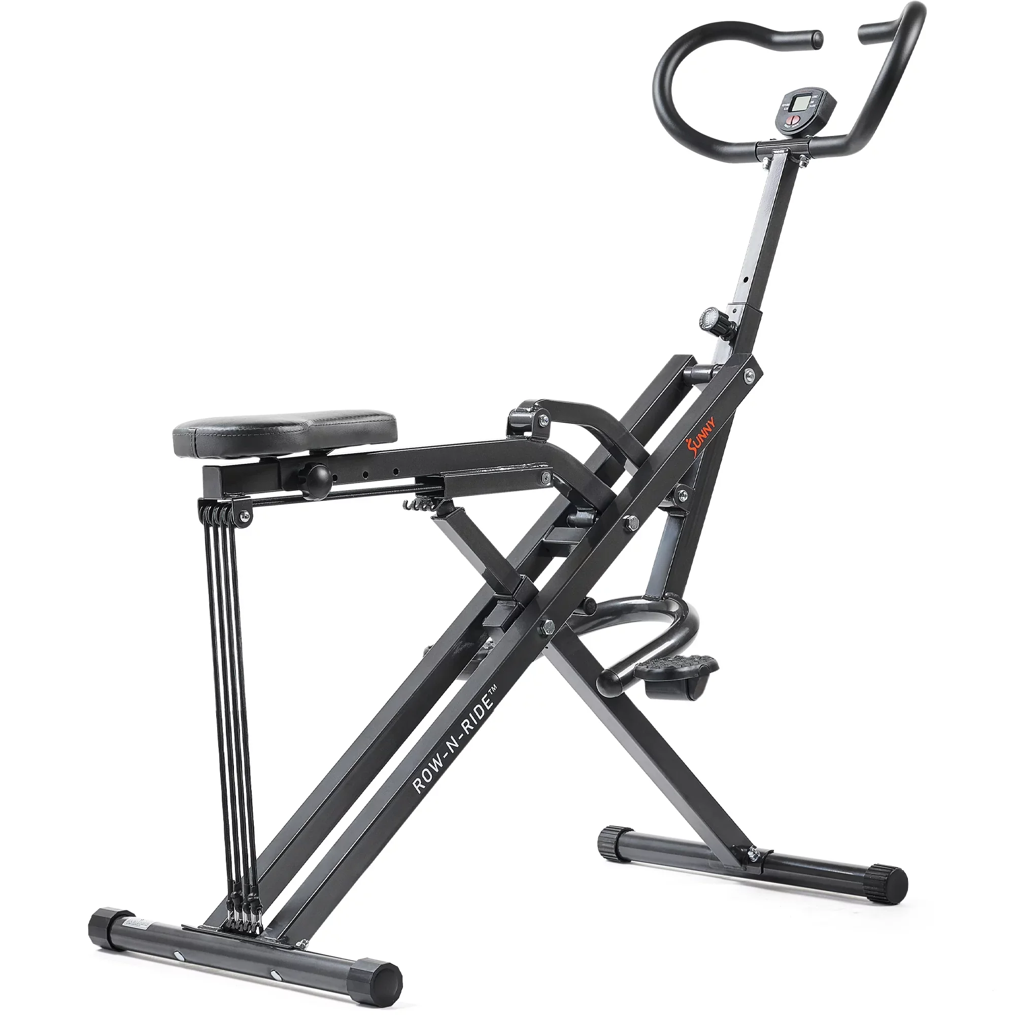 Sunny Health & Fitness Row-N-Ride Plus Assisted Squat Machine – NO. 077PLUS