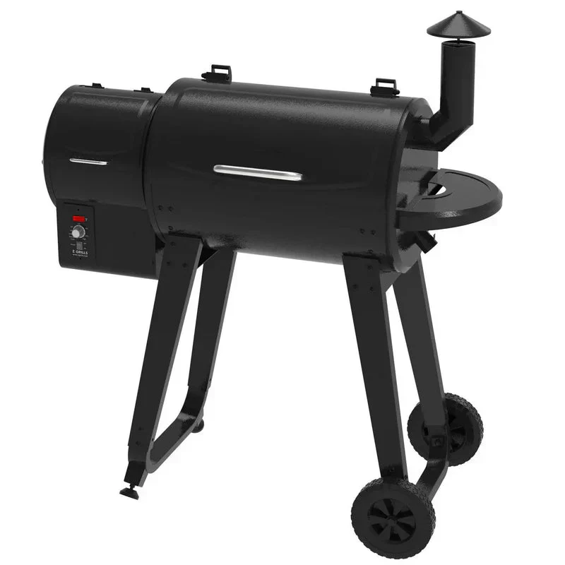 Wood Pellet Grill And Smoker, Black, 459 sq. in. Cooking Area – ZPG-450A3