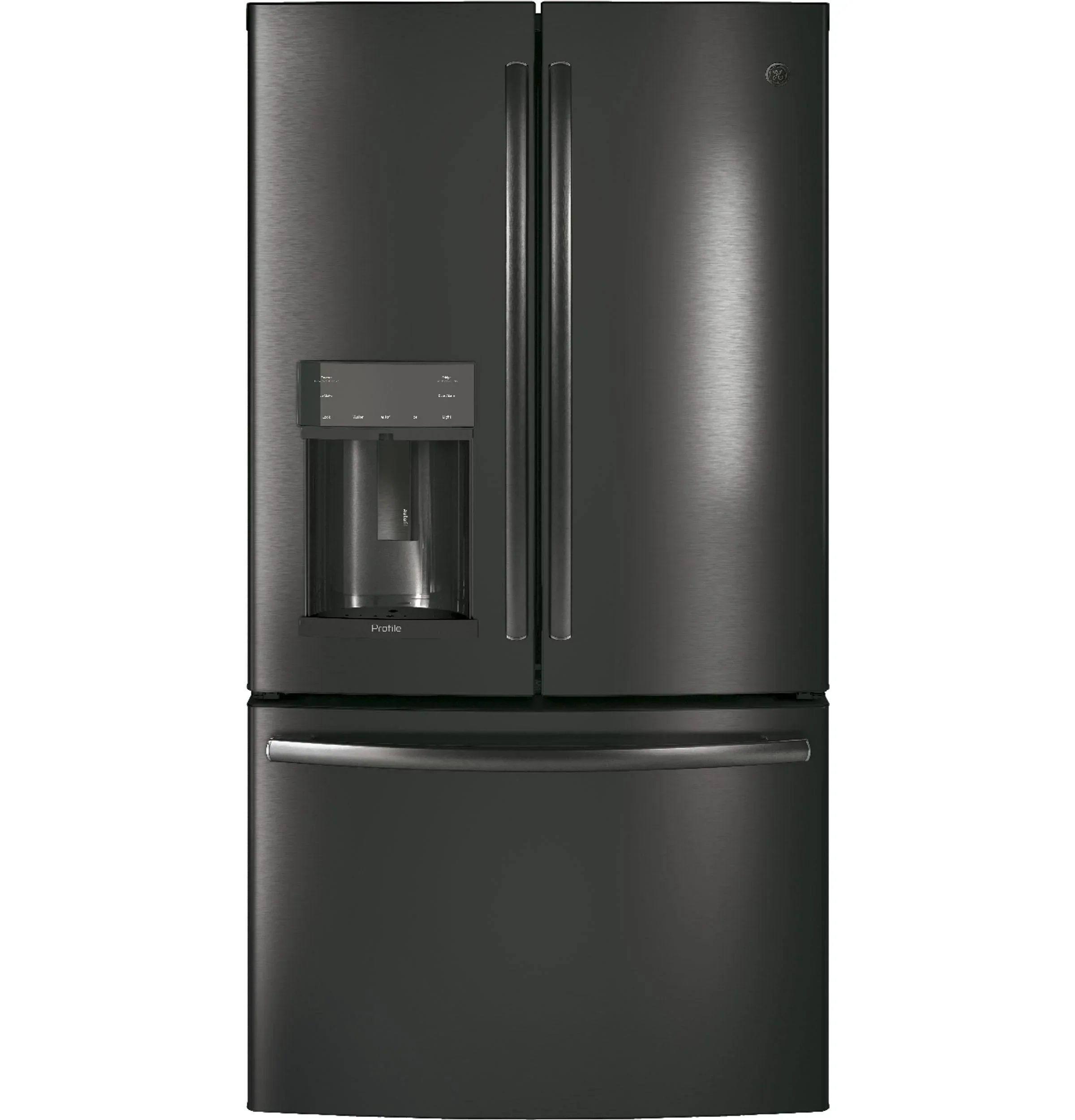 GE Appliances 36 Inch French Door Refrigerator, Black Stainless Steel – PFE28KBLTS
