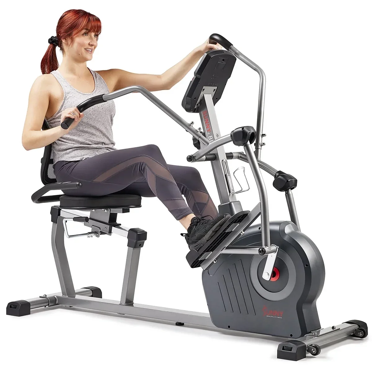 Sunny Health & Fitness Elite Connected Recumbent Cross Trainer Elliptical With Arm Exercisers – SF-RBE420049