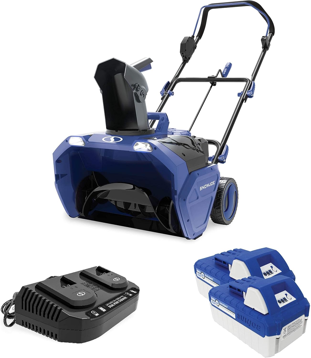 Sun Joe 20-Inch 48V Cordless Snow Blower Kit With 2 Batteries And Charger – 24V-X2-20SB