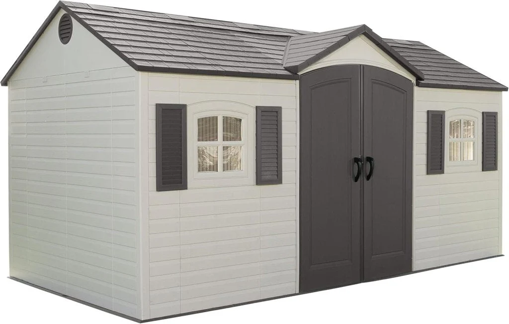 Outdoor Storage Shed, 8 x 15 Foot, Desert Sand – 6446