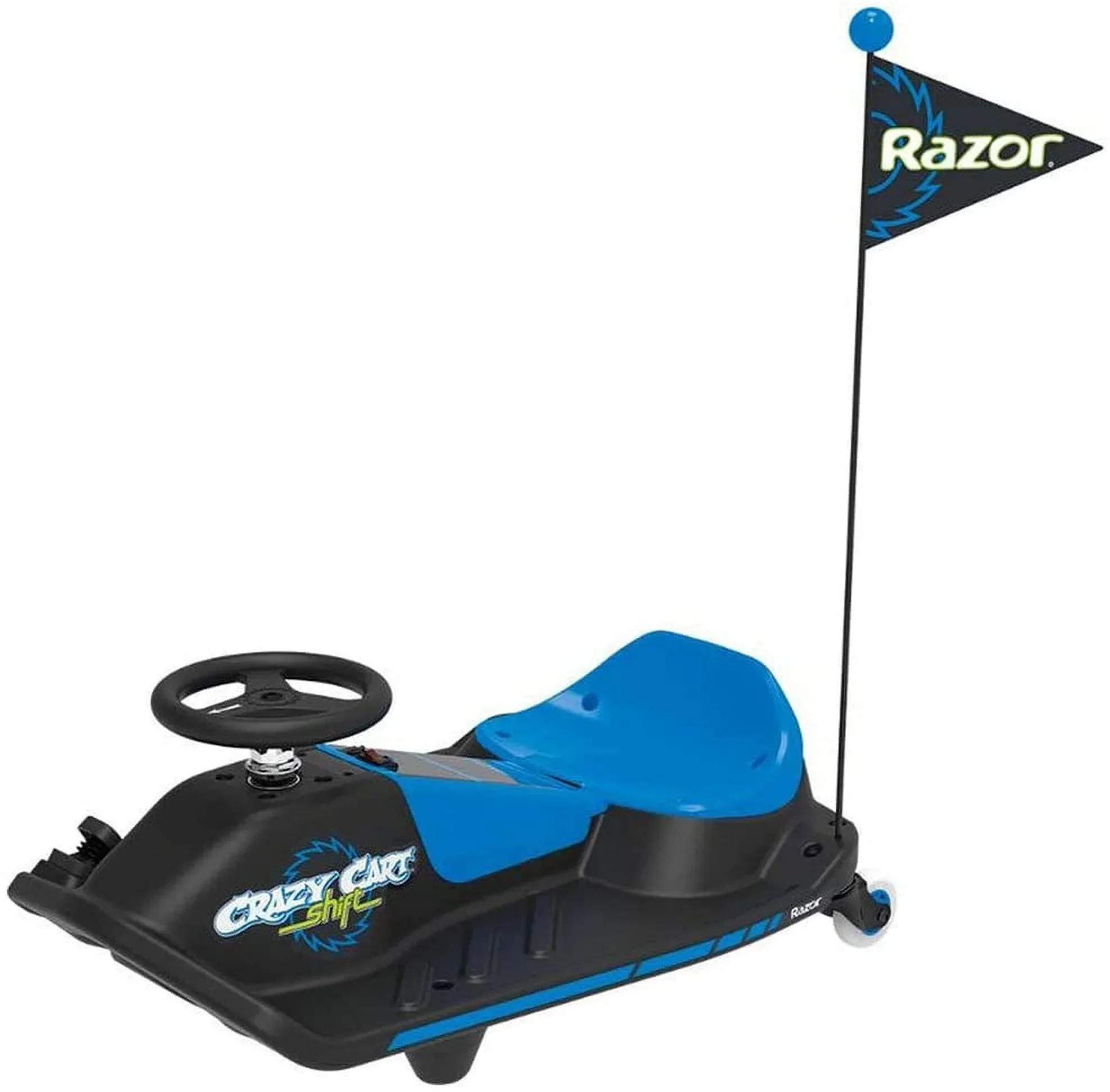 Razor Crazy Cart Shift 12V Electric Drifting Go Kart For Kids – High/Low Speed Switch